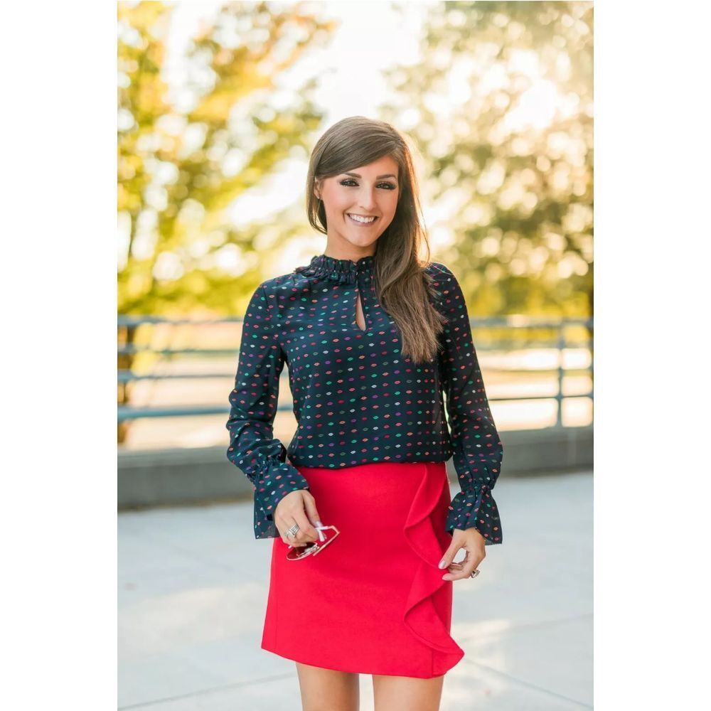 J.Crew Red Wool Mini‎ Skirt with Ruffle Detail Size 12T Fits Smaller 10 12